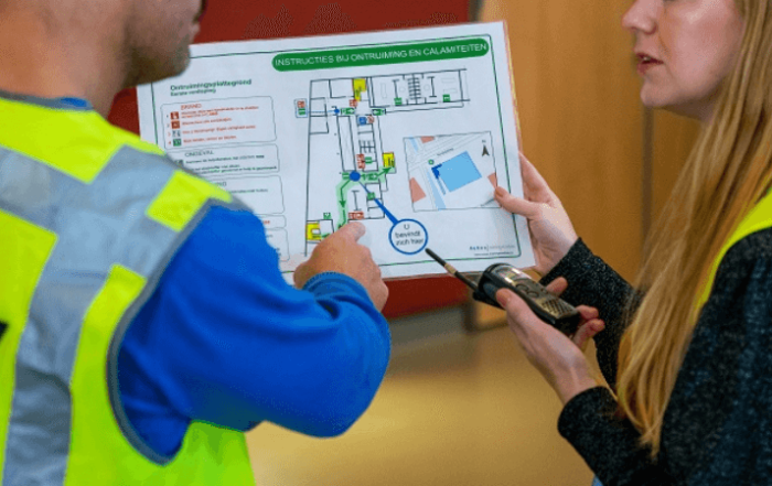 Ontruimingsplattegrond controleren